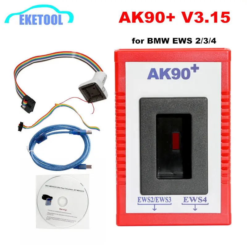 Программатор ключей AK90 + для BMW EWS2/3/4 считыватель кодов V3.19 новейшая версия