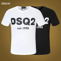 new dsquared2 mens womens printed lettersround neck short sleeve street hip hop pure cotton tee t shirt 8024