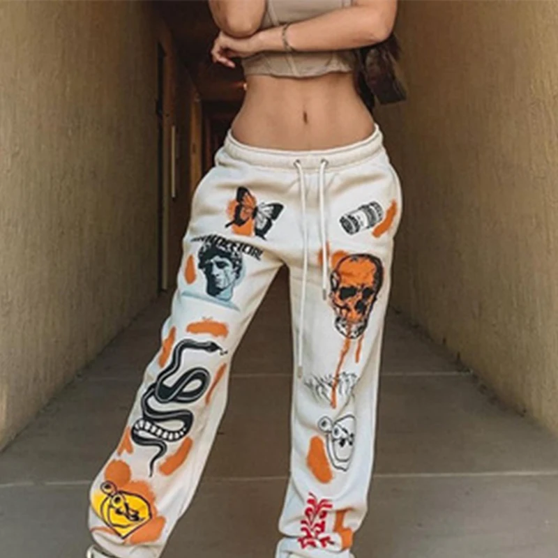 

Женские спортивные брюки, осень 2021, новые мешковатые модные спортивные брюки оверсайз, женские джоггеры, уличная одежда в стиле Харадзюку