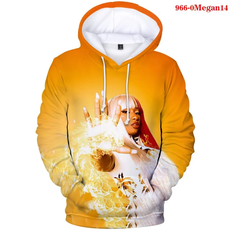 

Megan Thee Stallion 3d Print Men Hoodies Casual Crewneck Sweatshirt Megan Thee Stallion Print Pullover Hoody Boys HipHop Fashion