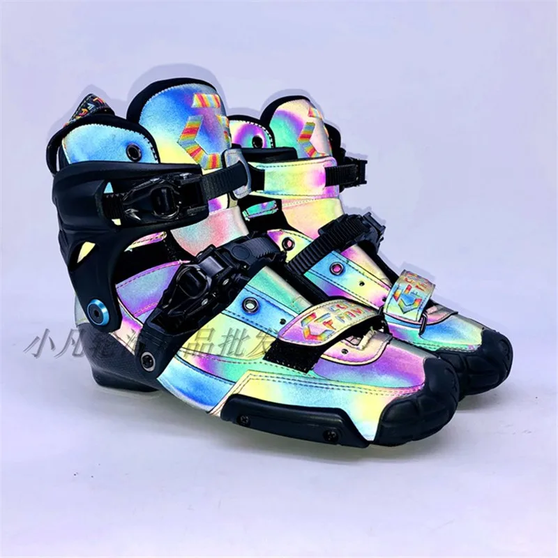 

1 Pair Carbon Fiber Upper Boots Shining Reflective Inline Slalom Skates Boot FSK Shoes for SEBA Sliding Skating EUR 35 to 44