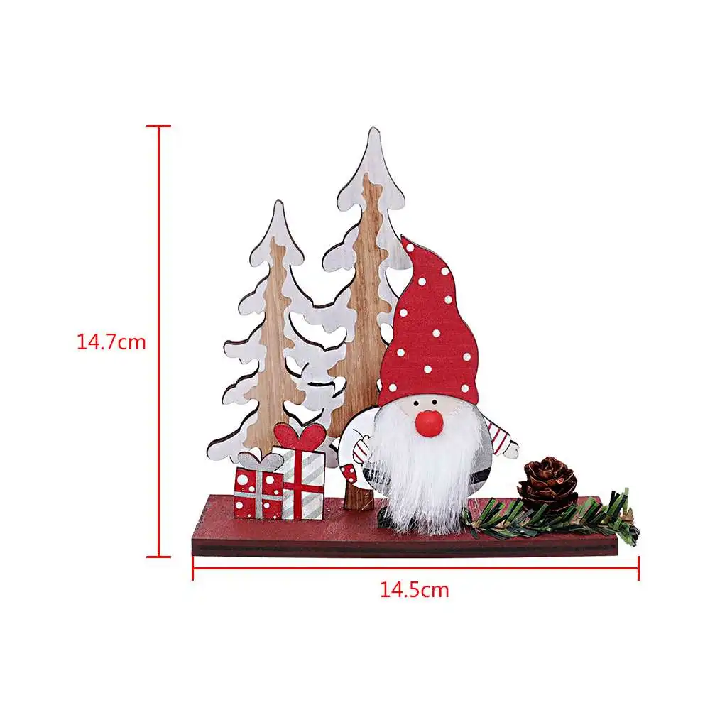 

Christmas Diy Wooden Ornaments Doll Home Decorations Desktop Gift Crafts Merry Christmas New Year Decoration