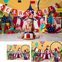 circus carnival theme birthday party backdrop decor newborn children portrait photography background baby shower photocall props
