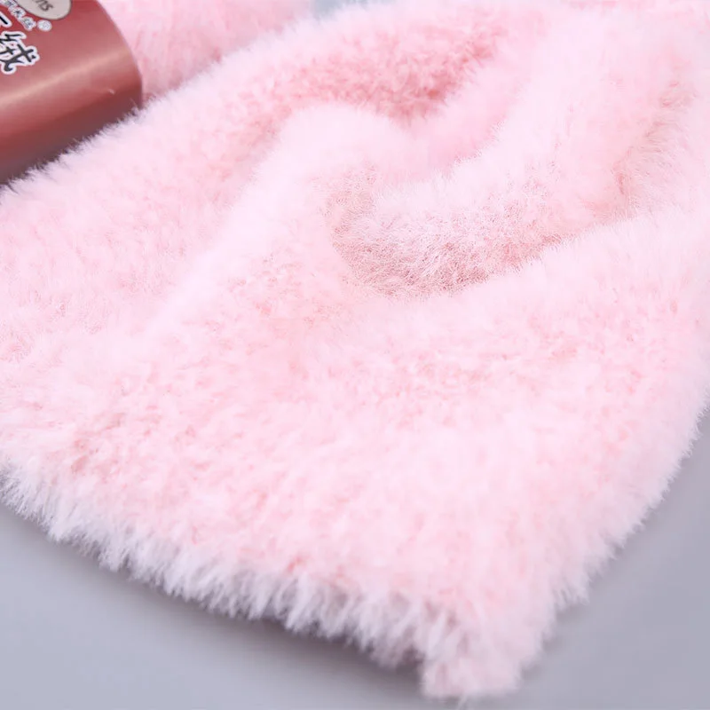 100 г/шарик двусторонние длинные волосы мягкая норковая кашемировая пряжа для