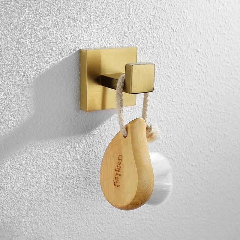 

Mirror Polished /Matte Black /Brushed Stainless Steel Robe Hook Towel Hook Wall Mount Square Towel Robe Coat Hat Door Hanger