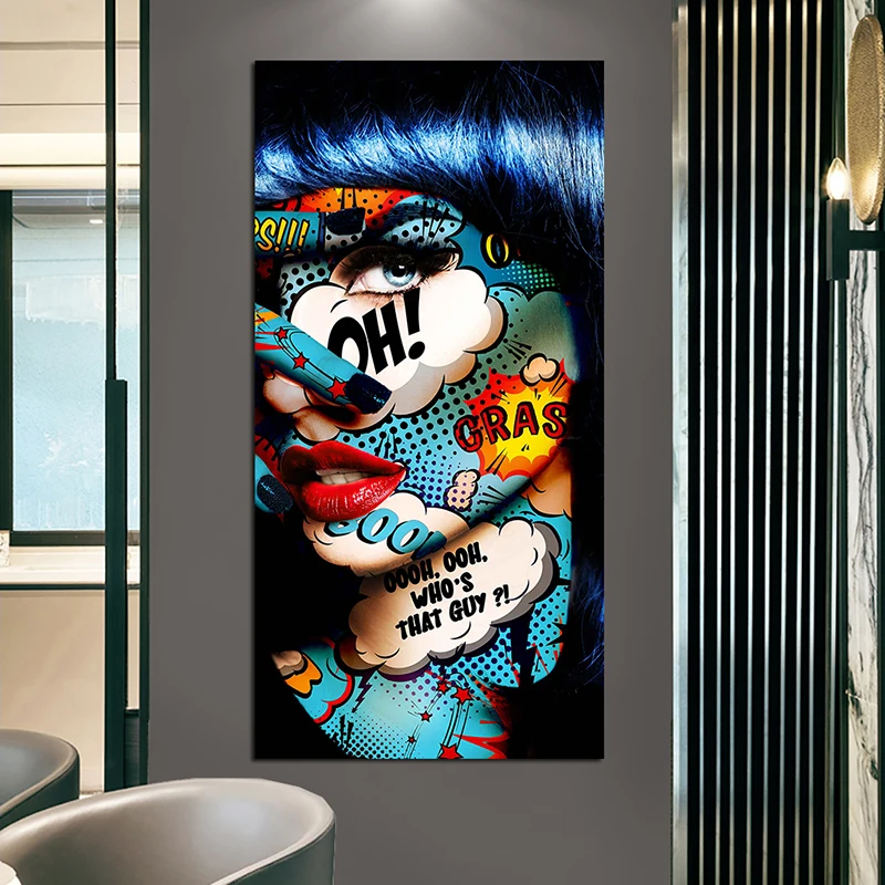 Граффити Для женщин портрет постеры с масляной живописью и принты Настенный