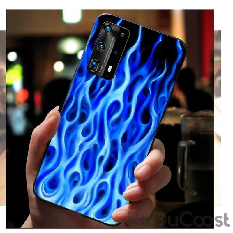 

Riccu flame Blue flame ghost fire Phone Case For Huawei P20 P30 P20Pro P20Lite P30Lite Psmart P10 9lite
