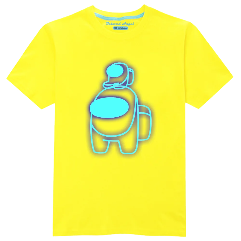 

Kids T-shirts 3D Pattern Luminous In Night Baby Short Sleeve Tops Children Cotton Sweatshirt 3-15 Years Boys Girls T Shirts