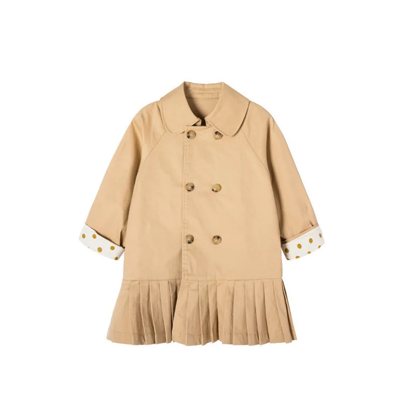 

Girls' dress 2021 spring Korean version of the new female baby mid-length temperament jacket ins children's clothing