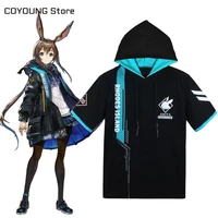 multiple styles game rhodes island hoodie cosplay caster amiya guard lappland sniper zipper coat sweatshirt hoodies outerwear