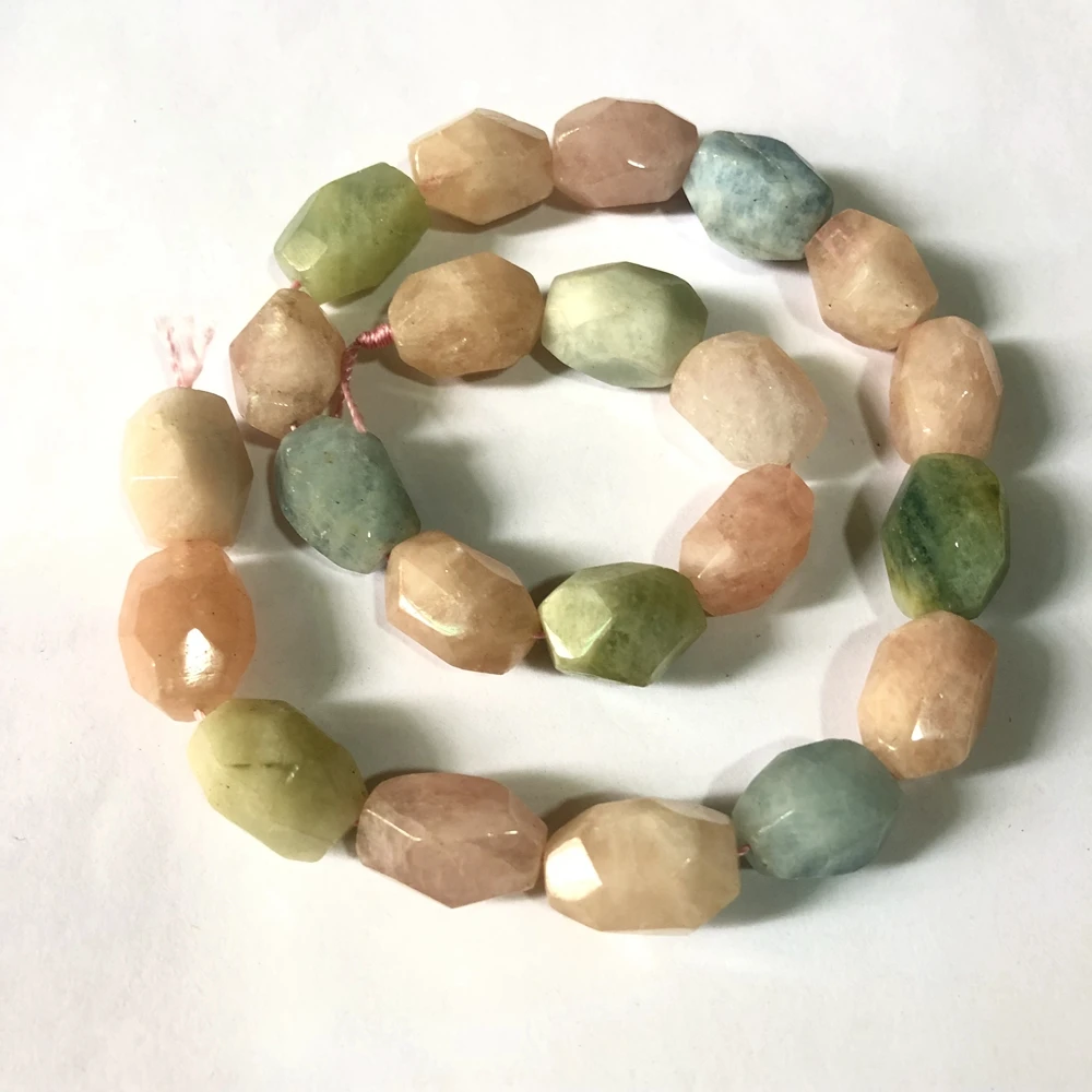 Натуральный мульти-морганит оптовая продажа 15 5 дюймов полная нить граненый