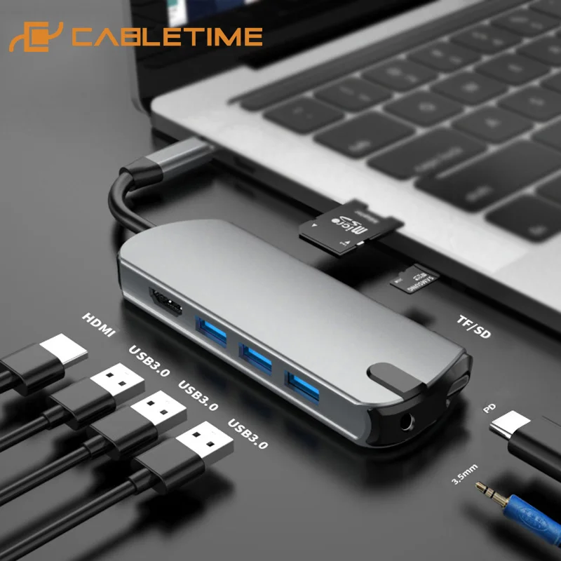 Кабель USB C концентратор типа к HDMI адаптер для MacBook Samsung Dex Galaxy S10/S9 конвертер Thunderbolt