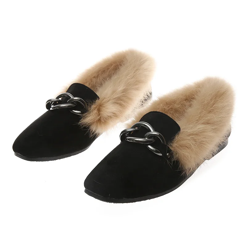 Женские зимние сапоги на кроличьем меху женская обувь теплые дизайнерские