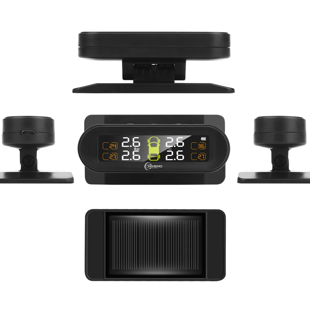 Автомобильная система контроля давления в шинах Vehemo ЖК дисплей встроенный