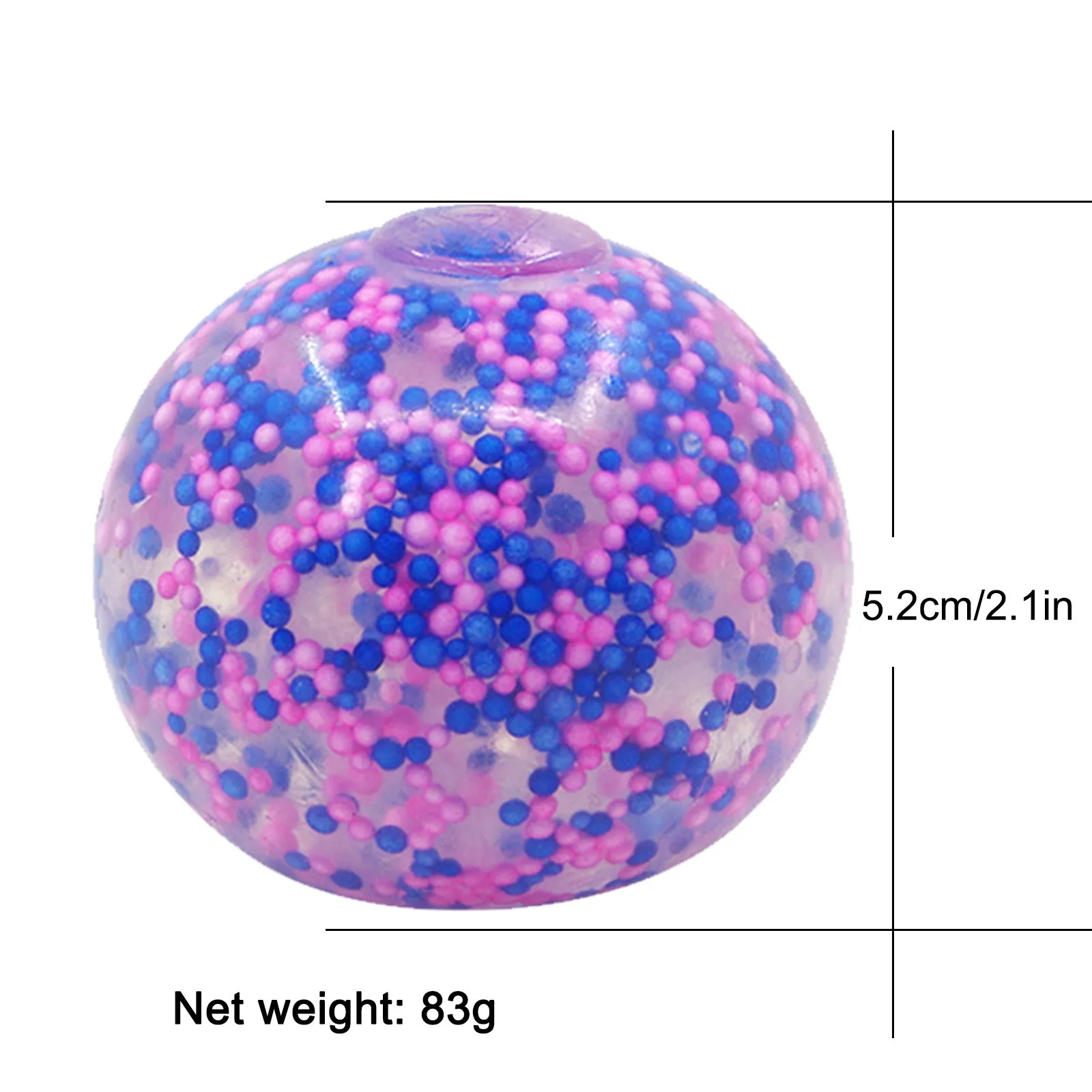

1/2/3 PC Clear Stress Balls Colorful Ball Autism Mood Squeeze Relief Healthy Toy Funny Gadget Vent Toy Children Christmas Gift