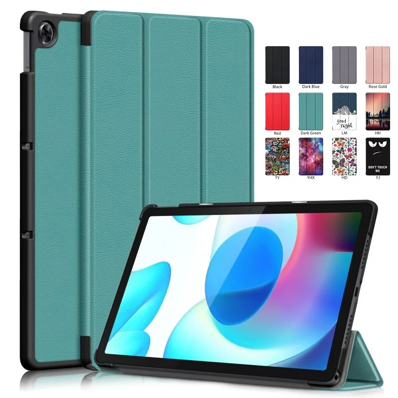 

Новинка 2021, чехол для Realme Pad, ультратонкий складной чехол с тремя сложениями для Funda Realme Pad 10,4, чехол для планшета