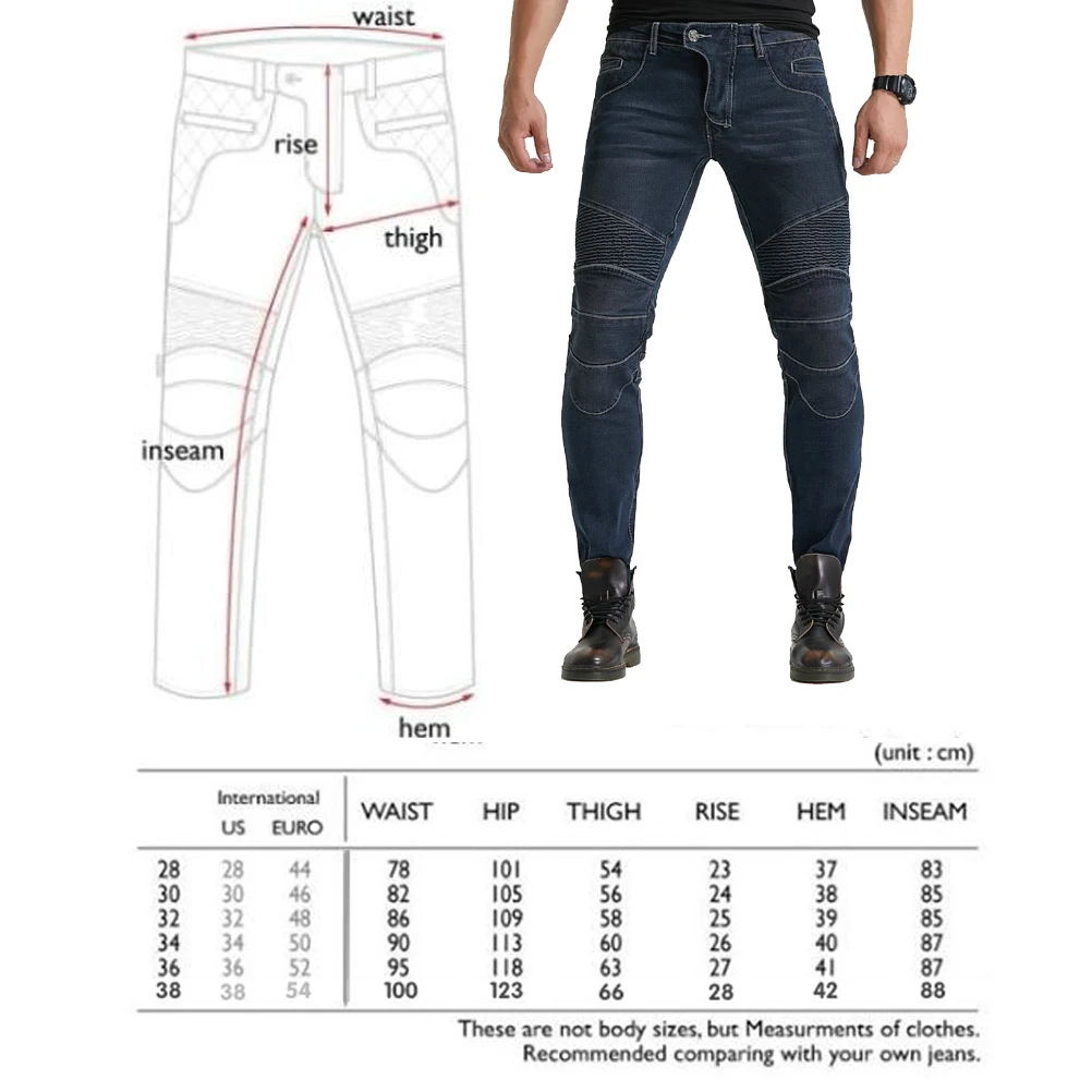 Men Biker Jeans Denim Motorcycle Motorbike Riding Pants Motocross Racing Anti-fall Trousers With CE Armored Upgrade Knee Hip Pad |
