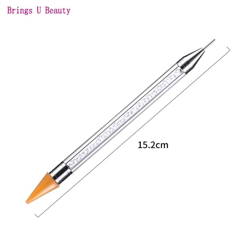 Двусторонняя ручка карандаш для нанесения воска и страз аппликатор с акриловой