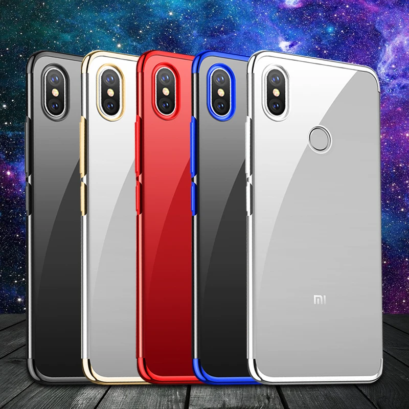 Чехол для телефона с покрытием Xiaomi Mi Max 3 Mix 2 2S 8 A2 Lite A1 Pocophone F1 Mi5X Mi8 Mi6 Mi6X прозрачный
