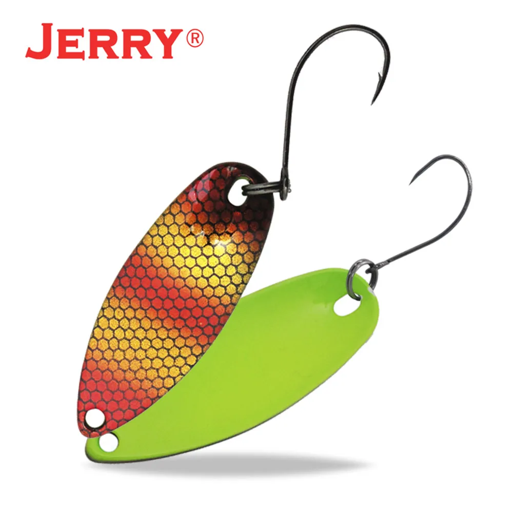 Jerry Sagittarius 2g 3.5g 5.5g Brass Fishing Blade Ultralight Glossy UV Color Metal Lure Micro Casting Trout Bass Spoon