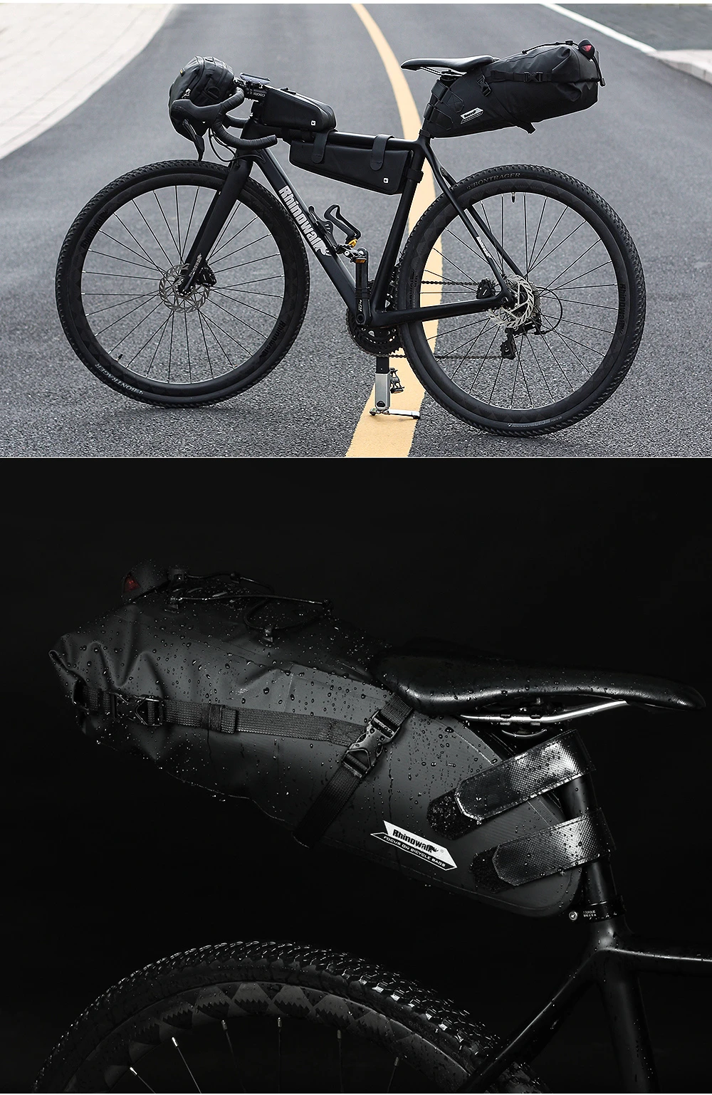 RHINOWALK 10L 12L полностью водонепроницаемая велосипедная седельная сумка для шоссейного горного велосипеда, велосипедная задняя стойка, сумка для багажа, Аксессуары для велосипеда