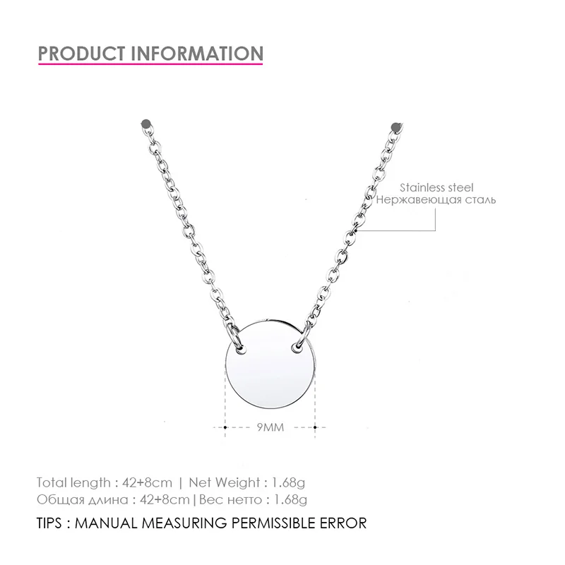 Ожерелье женское сделай сам поп стиль золотое ожерелье Дамское из нержавеющей