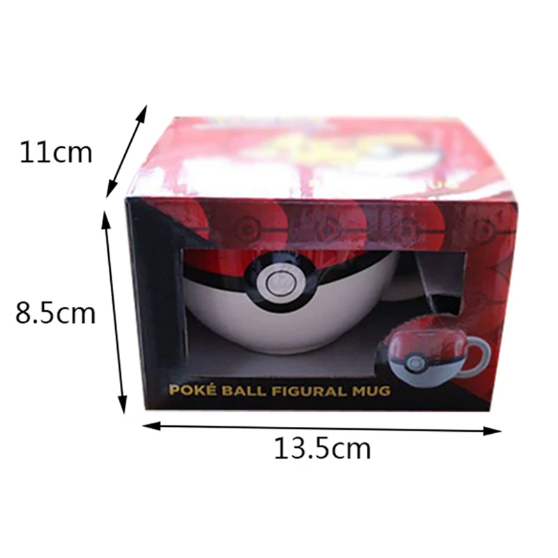 Новинка 320 мл кофейная кружка Pokemon Go Poke Ball Pikachu, Мультяшные кружки для игр в стиле аниме, керамическая рукоятка для детей, лучшие рождественские подарки