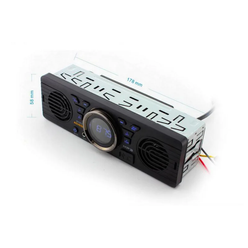12 в 1 Din автомагнитола автомобильный стерео аудио mp3-плеер Bluetooth Handfree Встроенный 2 динамика в тире FM USB SD AUX в AV252