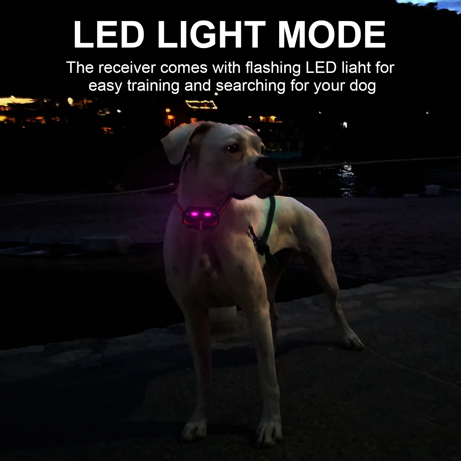 

800M Dog Training Collar Electric Shock Vibration Collars Professional Bark 3 Training Modes With Remote Waterproof Rechargeable