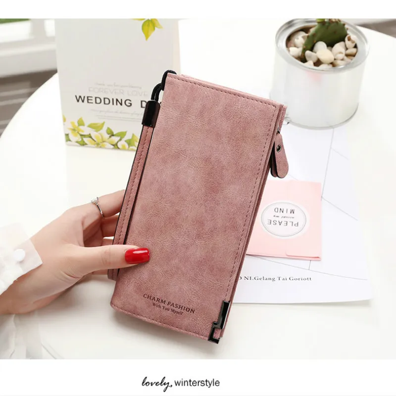 Женские кошельки модные дамские сумочки с ремешком на запястье длинная Сумочка