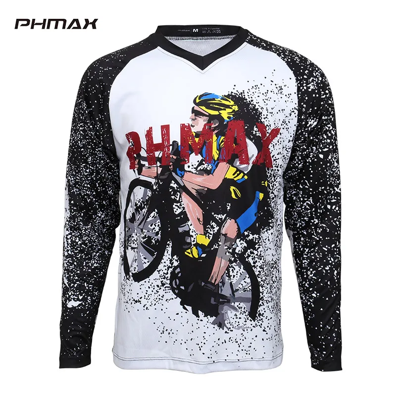 PHMAX велосипедная одежда спортивные майки дышащая быстросохнущая рубашка DH