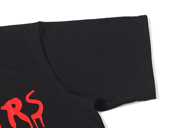 

Vlone The New Flame Demon Print T-shirt Men and Women the Same Oversize Loose Hip-hop Round Neck Short Sleeves Two Sides Tee