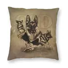 Роскошный чехол-наволочка в виде немецкой овчарки с коллажем GSD, декоративный чехол для гостиной размером 40x40