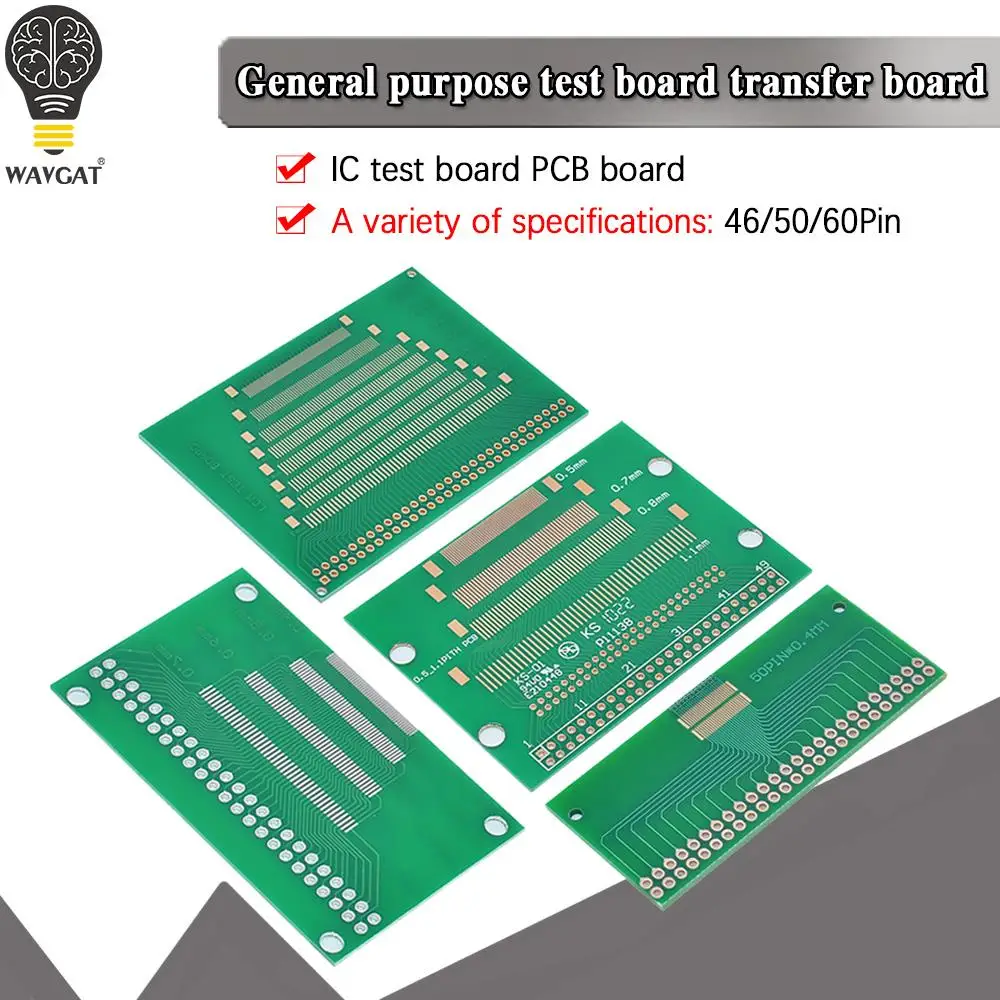 46Pin 50pin 60Pin 2,0 мм 0,4-0,5 мм pin шаг TFT LCD SMD для DIP плата адаптера 1,0 Pin space Pinboard тестовый модуль FPC PCB