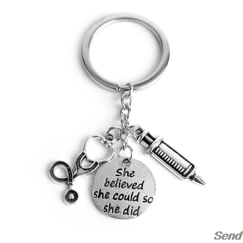 

She believed she could so she did Nurse Injector Stethoscope Keychain