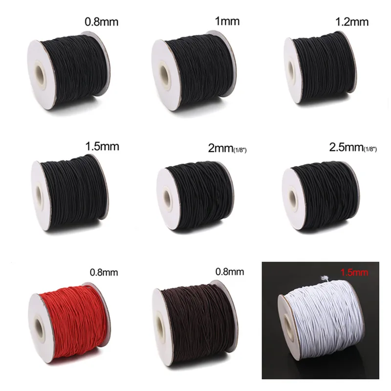 

Полиамидный нейлоновый шнур для ювелирных изделий, молитвенные бусины Будды, красочные эластичные 0,8 мм/1 мм/1,2 мм/1,5 мм/2 мм/2,5 мм, 1 рулон (приб...