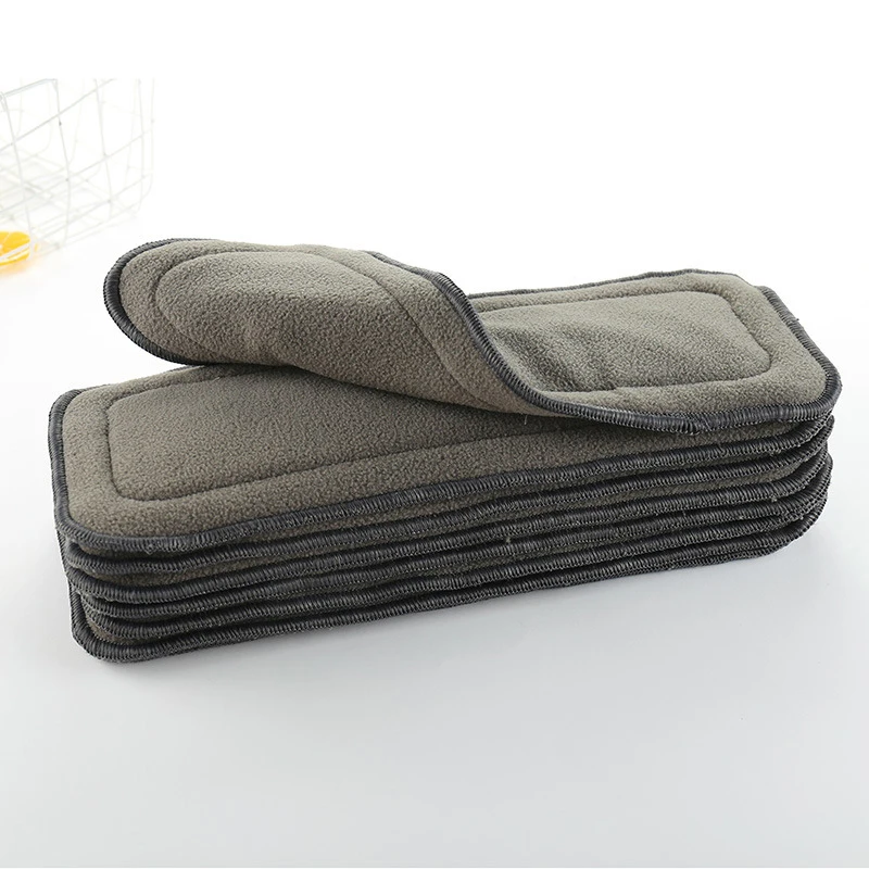 

10 Pcs Reusable Washable Inserts Flannel Inserts Boosters Liners for Baby Diaper Cover Nappies Insert