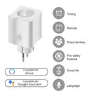Tuya WiFi смарт-розетка ЕС 10A 220V Мощность монитор таймер приложения SmartLife Управление умный дом работы с Alexa и Google Assistant