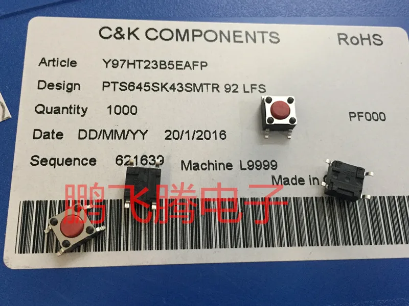 10 шт./лот оригинальный американский Закрытая акционерная Компания C & k