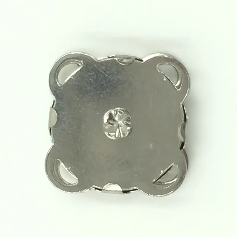 

10PCS Silver Tone Plum Blossom Shape Magnetic Purse Clasps DIY Handbag Closure Clips 15x15mm Crafts Making Hardware Accessories