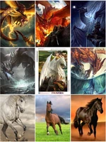 full drill 5d diamond painting cartoon horse dragon characters diamond embroidery diamond picture home decor kids gift