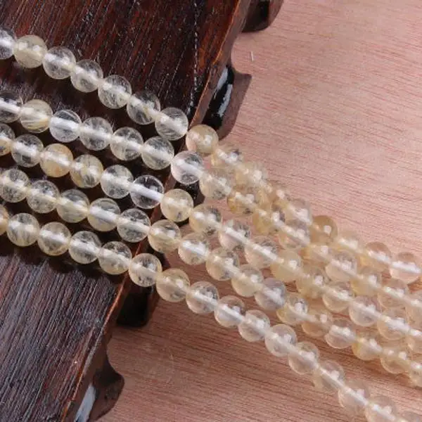 

Pure Natural Brown Spaced Round Boose Beads Transparent DIY Bracelet Necklace Jewelry String Jewelry Girl Gift Making 4-12 mm