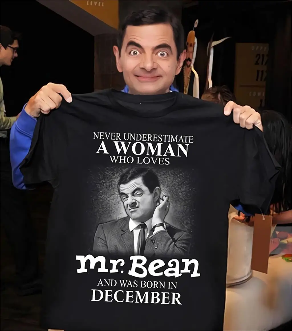 Мужская футболка с коротким рукавом Never underquest которая любит mr. bean и была рождена в