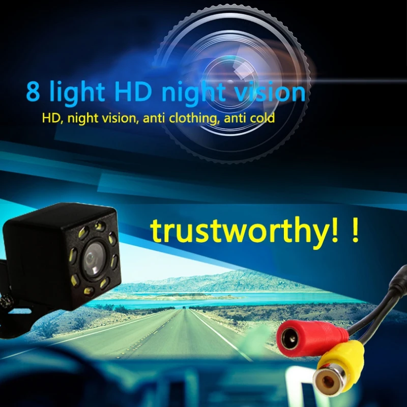 HD Night Vision Car Camera Rear View 8 LED Lights For 12V Cars 720P Resolution | Электроника