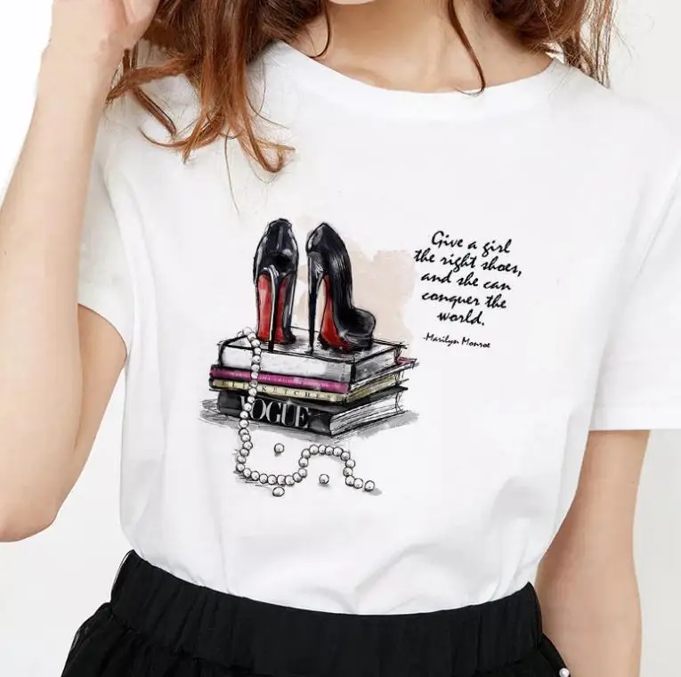 

New women's Art Print Art Style Short Sleeve T-Shirt Top Harajuku Printed Tshirt Leisure Streetwear Female Clothing