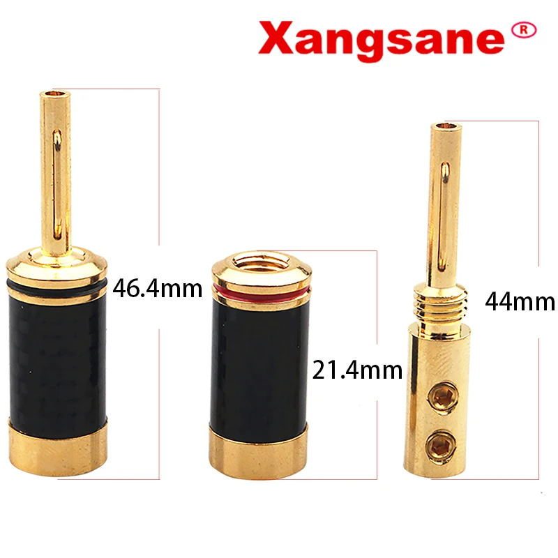 Позолоченный Hi-Fi аудио штекер из углеродного волокна Бесплатная сварка основной