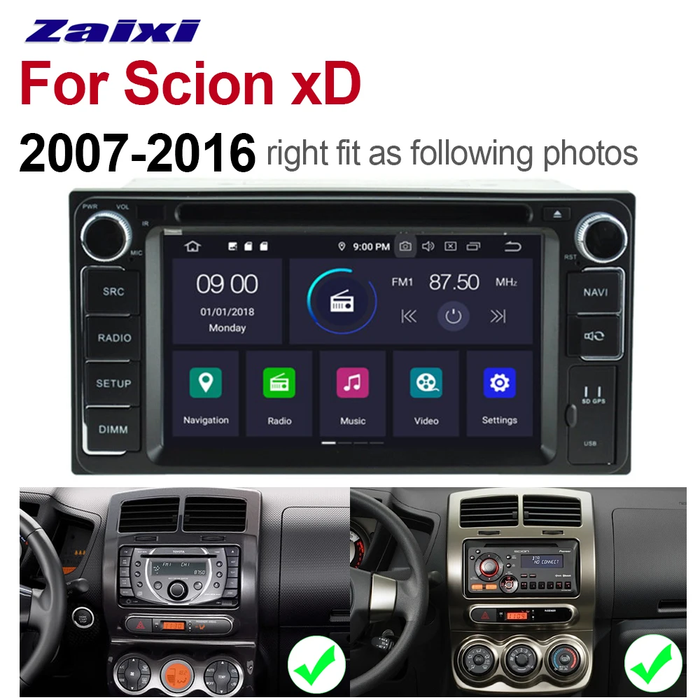 Автомобильные аксессуары для Scion xD 2007 ~ 2016 GPS Android навигация DVD мультимедийный