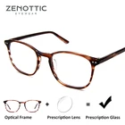 Очки ZENOTTIC женские с заклепками, рецептурные в ретро стиле, в леопардовой оправе, оптические, при близорукости, фотохромные, с защитой от синего излучения