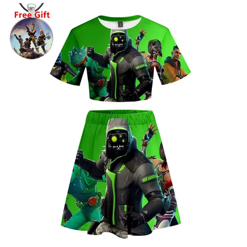 Игра битва Royale Lil whip футболки Drees The Ace Косплей Костюм 3D принт короткая юбка костюм