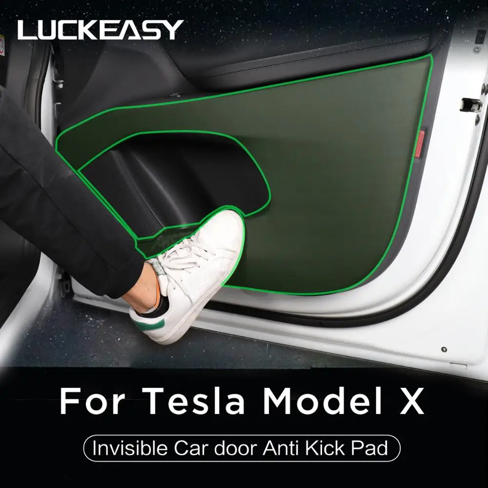 

LUCKEASY For Tesla Model X 2017-2021 Hide Car Door Anti Kick Pad Protection Side Edge Film Protector Stickers